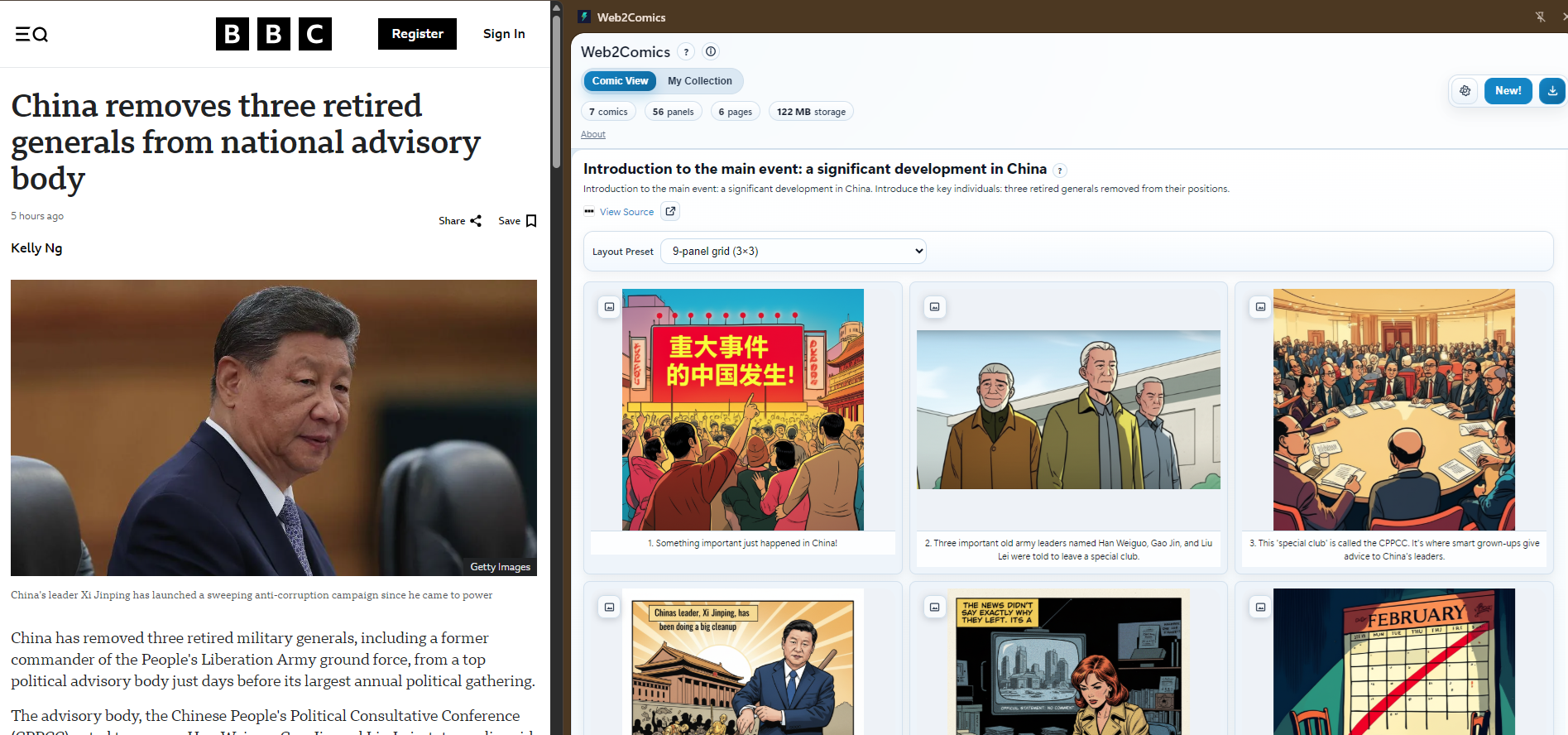 Web2Comics example output